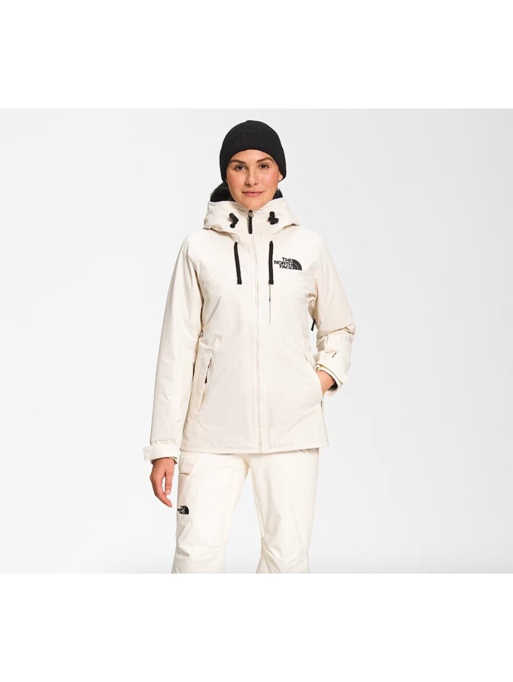 The North Face Womans Women’s Superlu white hooded ski jacket size XL
